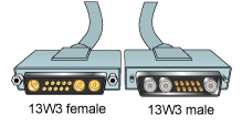 13W3 connectors